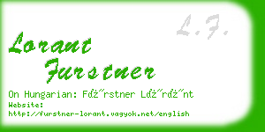 lorant furstner business card